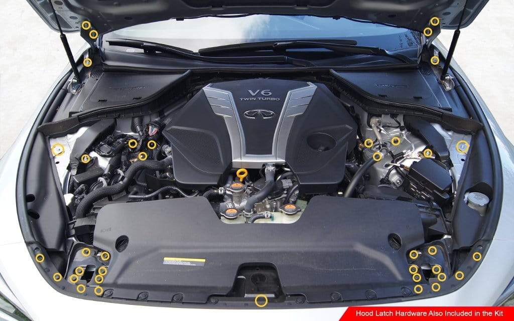 Titanium Hardware Engine Bay Kit - Infiniti Q60 (2017-2022)
