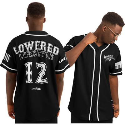 Lowered Lifestyle Baseball Jersey (with stripes)