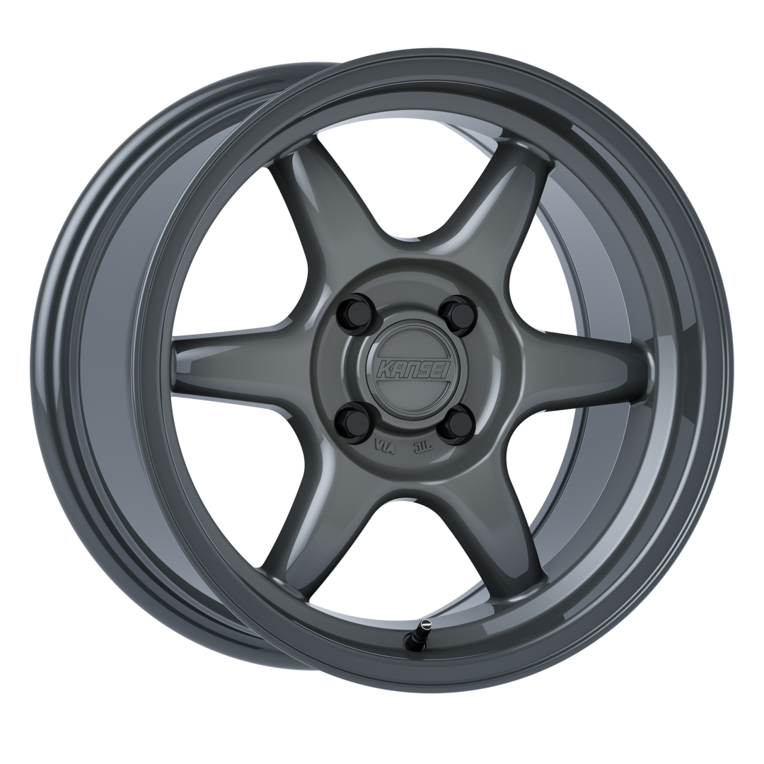 Kansei Tandem Gunmetal 15X7 4X114.3 0mm wheel by Kansei