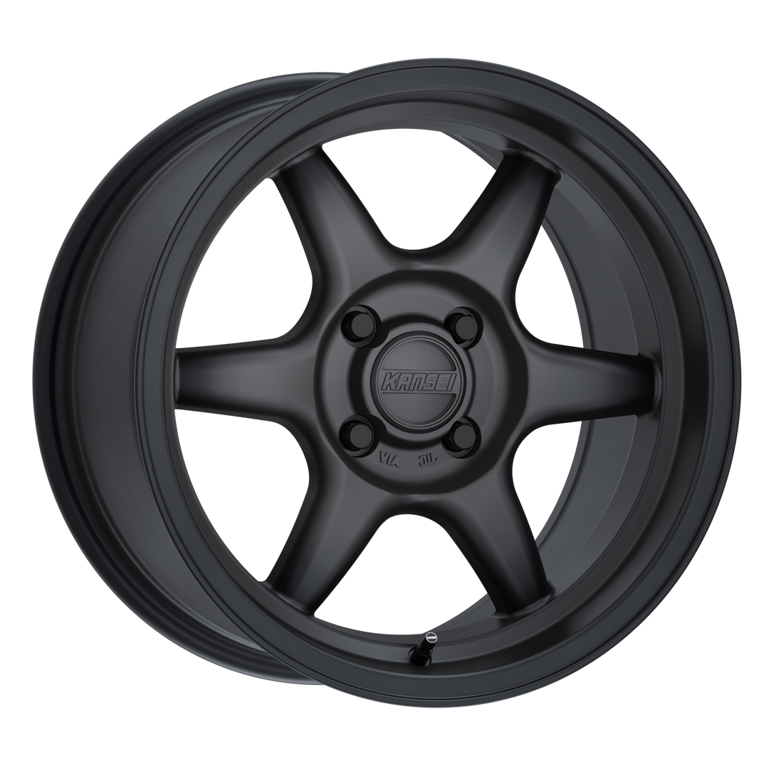 Kansei Tandem Satin Black 15X8 4X100 0mm wheel by Kansei