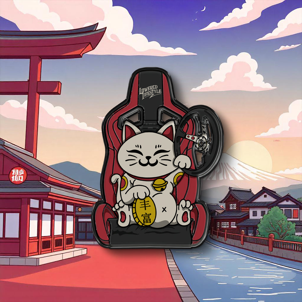 Lucky Cat Professional Driver Enamel Pin