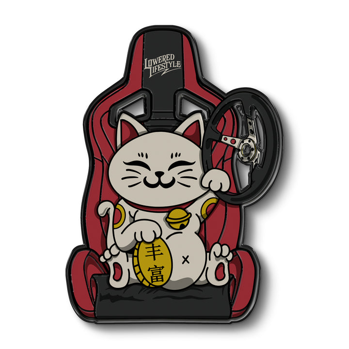 Lucky Cat Professional Driver Enamel Pin