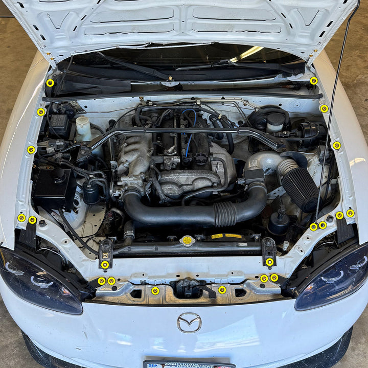 Stage 1 Titanium Engine Bay Hardware Kit - Mazda Miata NB (1999-2005)
