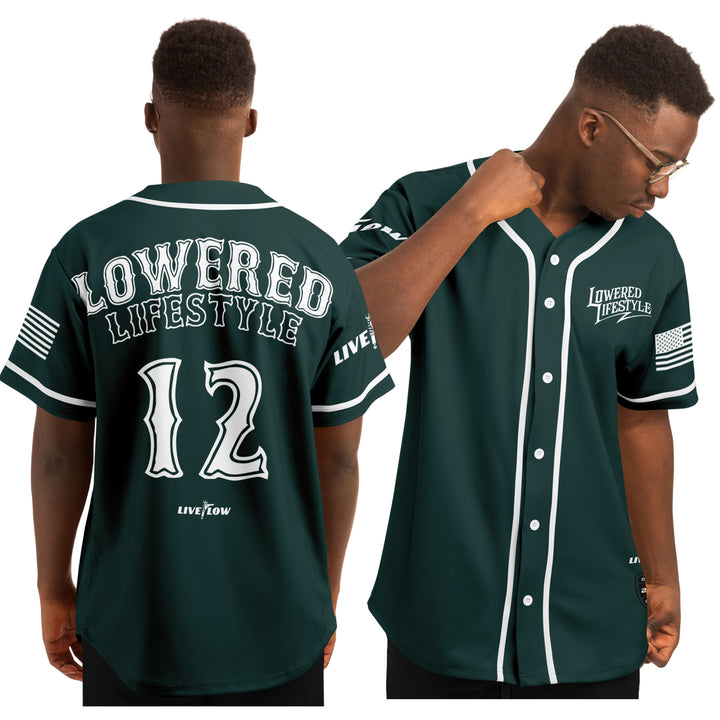 Lowered Lifestyle Baseball Jersey - Alpine Green