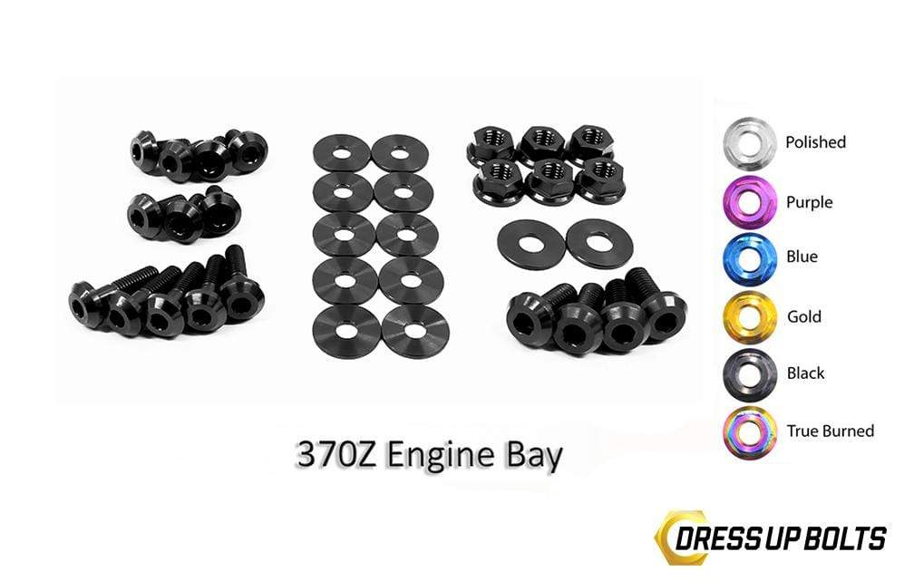 Nissan 370Z (2009-2019) Z34 Titanium Dress Up Bolts Engine Bay Kit - DressUpBolts.com