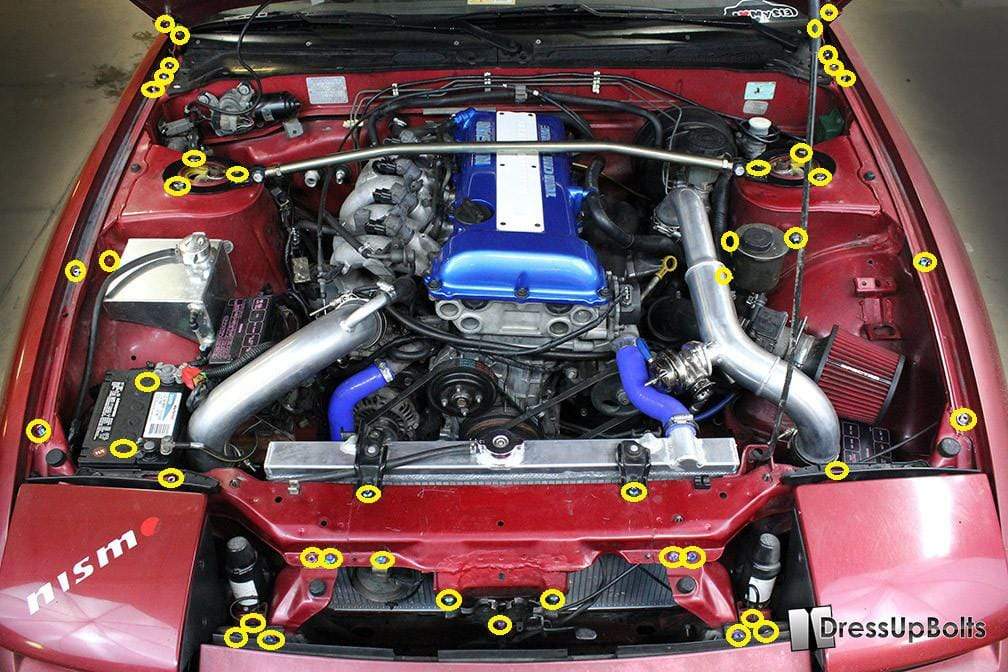 Nissan S13 240sx (1989-1995) Titanium Dress Up Bolts Full Engine 