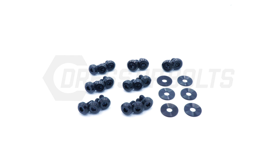 Nissan Silvia S13 (1989-1995) Titanium Dress Up Bolts Partial Engine Bay Kit - DressUpBolts.com