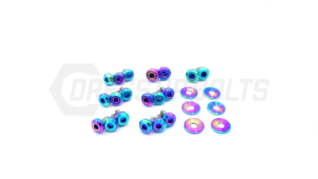 Nissan Silvia S13 (1989-1995) Titanium Dress Up Bolts Partial Engine Bay Kit - DressUpBolts.com