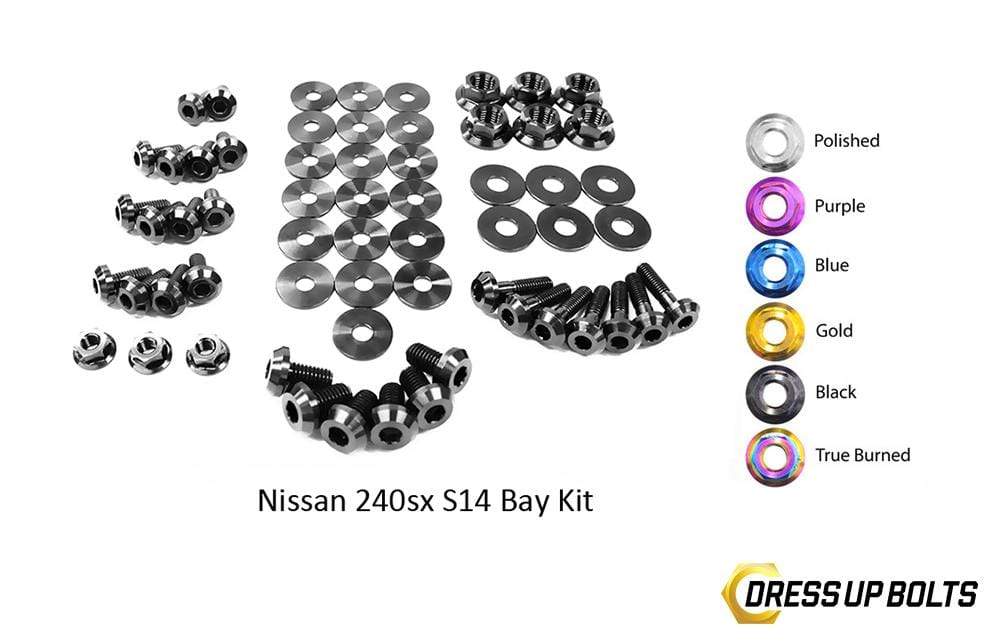 Nissan S14 240sx (1995-1998) Titanium Dress Up Bolts Engine Bay
