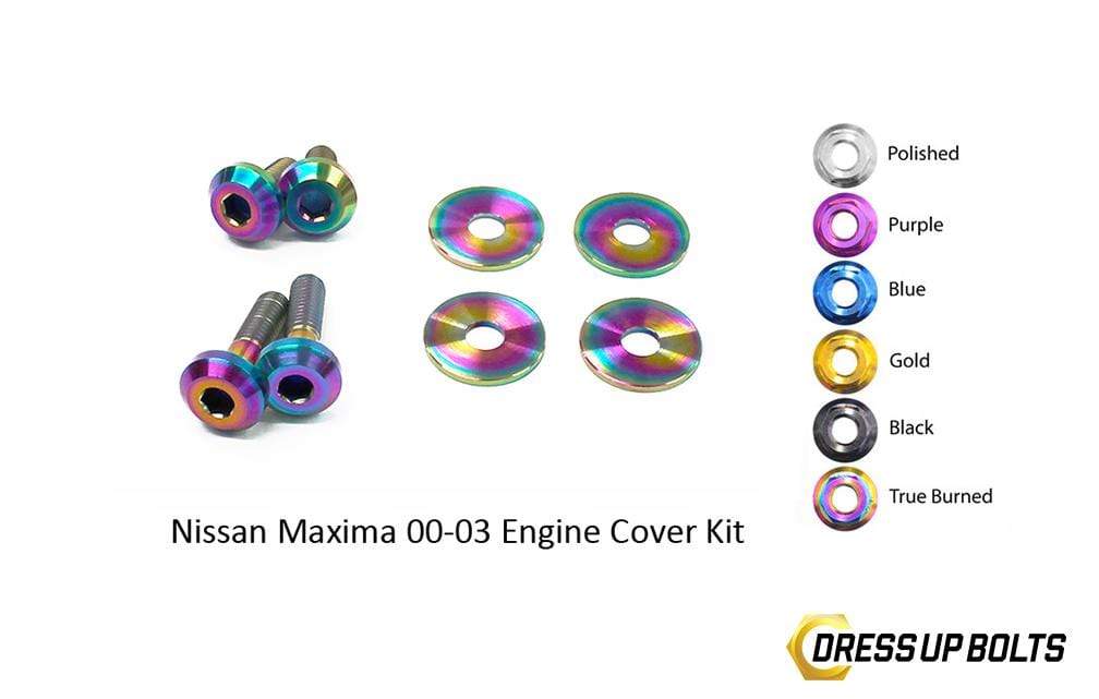 Nissan Maxima (2000-2003) Titanium Dress Up Bolts Engine Cover Kit - DressUpBolts.com