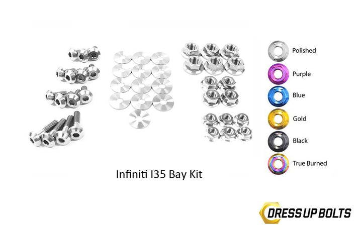 Infiniti I35 (2002-2004) Titanium Dress Up Bolts Engine Bay Kit - DressUpBolts.com