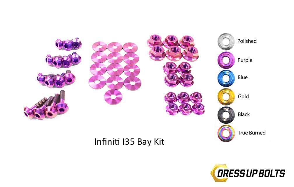 Infiniti I35 (2002-2004) Titanium Dress Up Bolts Engine Bay Kit - DressUpBolts.com