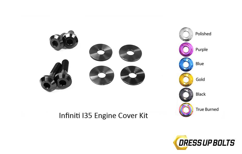 Infiniti I35 VQ35DE (2002-2004) Titanium Dress Up Bolts Engine Cover Kit - DressUpBolts.com