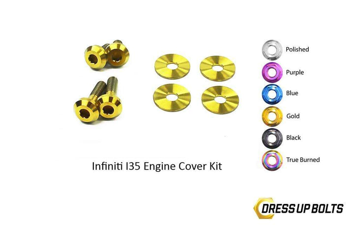 Infiniti I35 VQ35DE (2002-2004) Titanium Dress Up Bolts Engine Cover Kit - DressUpBolts.com