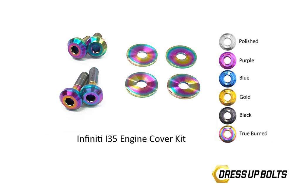 Infiniti I35 VQ35DE (2002-2004) Titanium Dress Up Bolts Engine Cover Kit - DressUpBolts.com