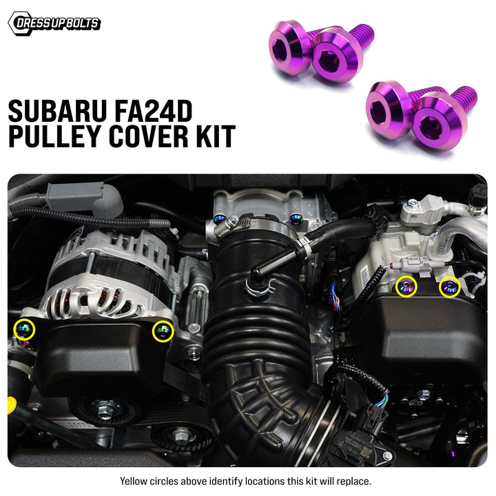 Titanium Hardware Pulley Cover Kit - Subaru FA20D/FA24D Engine