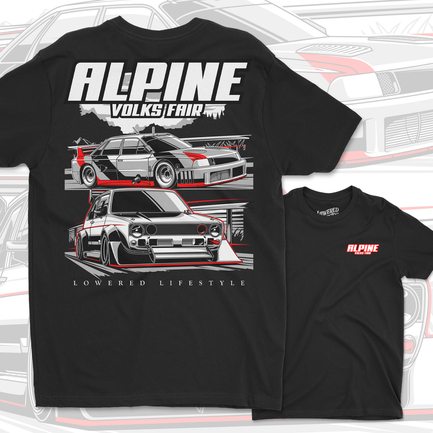 Alpine Volks Fair Shirt + Sticker Bundle (PREORDER)