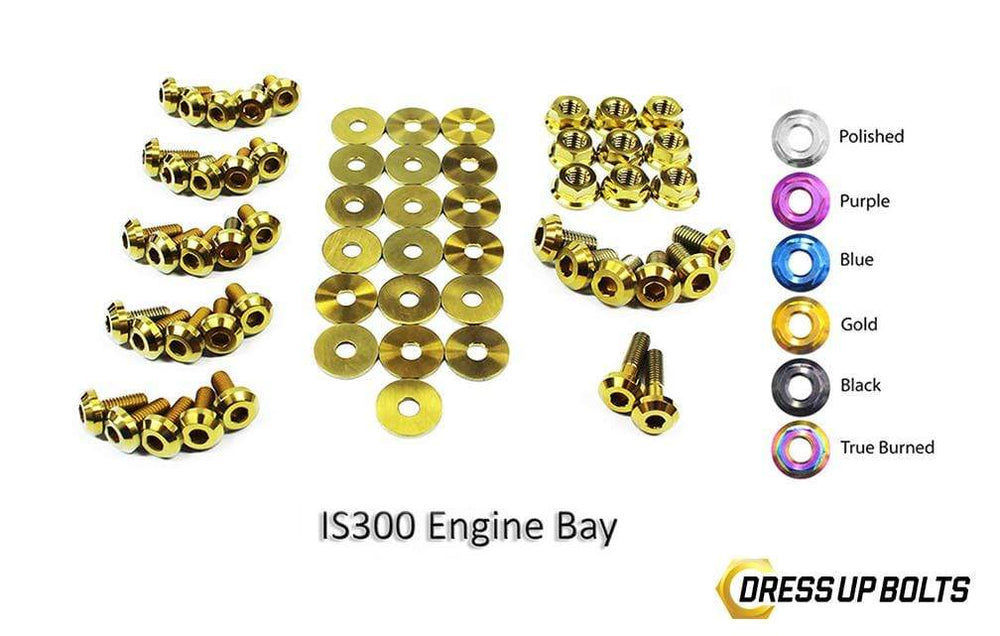 Lexus IS300 (1998-2005) SXE10/JCE10/GXE10 Titanium Dress Up Bolts Full Engine Bay Kit - DressUpBolts.com