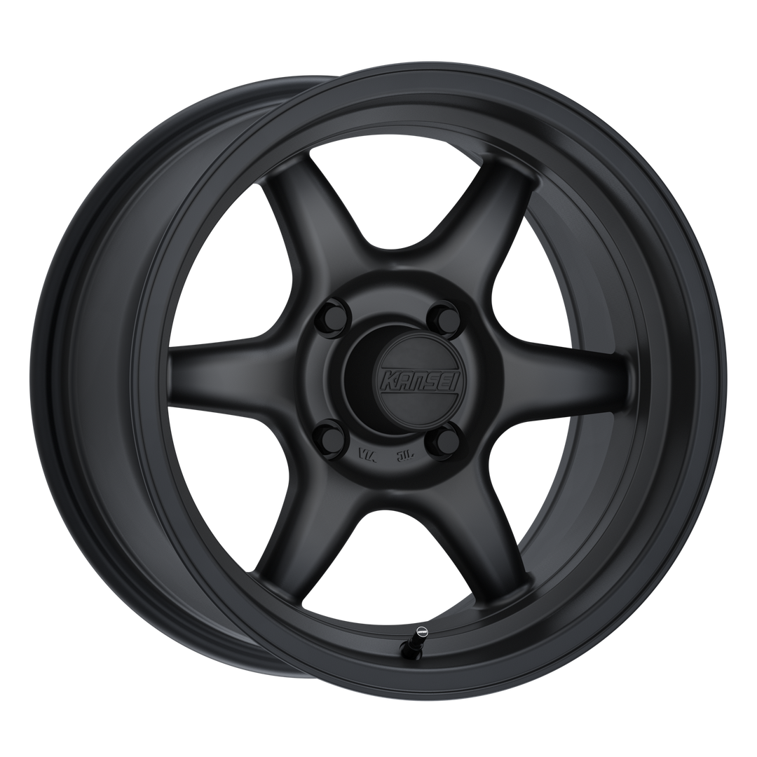 Kansei Tandem Satin Black 15X8 4X114.3 0mm wheel by Kansei