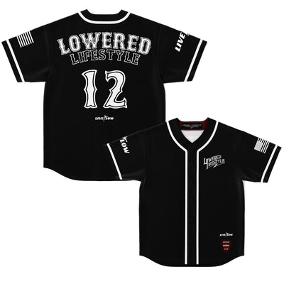 Lowered Lifestyle Baseball Jersey (with stripes)