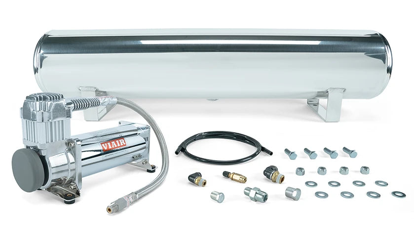 Air Lift Performance 4 Gallon Polished Tank + Viair 444C Chrome Compressor Kit - 27802