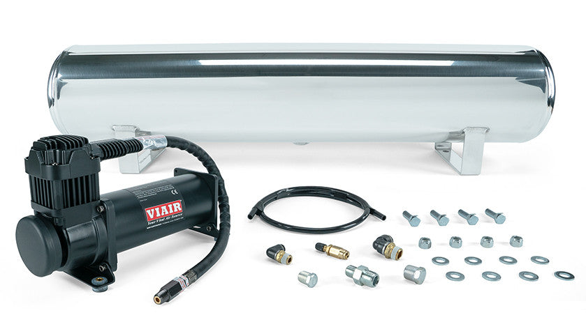 Air Lift Performance 4 Gallon Polished Tank + Viair 444C Black Compressor Kit - 27806