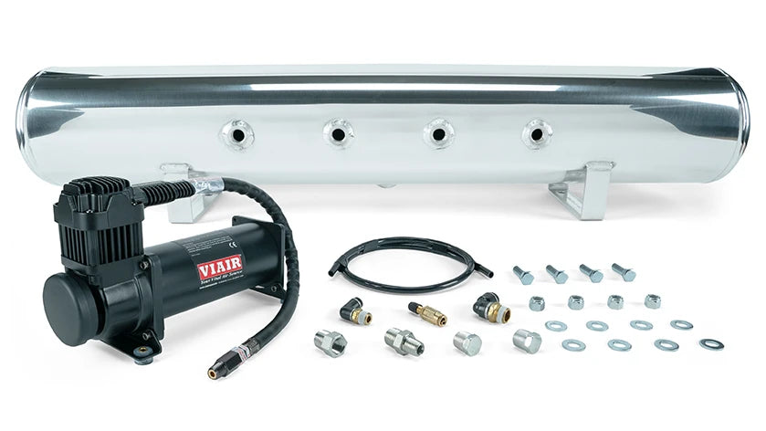 Air Lift Performance 5 Gallon Polished Tank + Viair 444C Black Compressor Kit - 27808