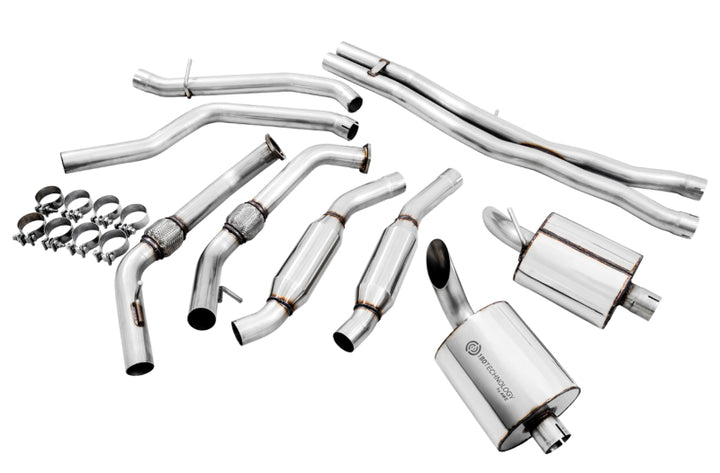 AWE Tuning Audi B9 SQ5 Resonated Touring Edition Cat-Back Exhaust - No Tips (Turn Downs)