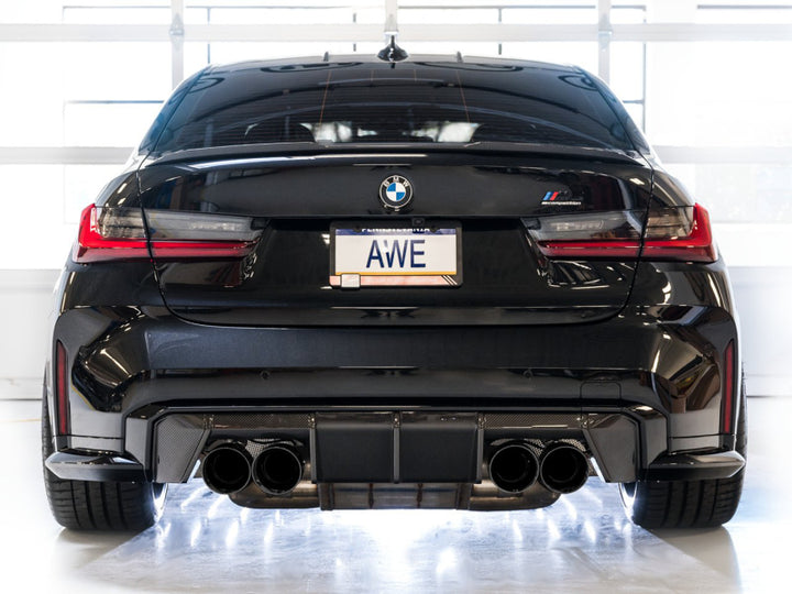 AWE SwitchPath Catback Exhaust for BMW G8X M3/M4 - Diamond Black Tips