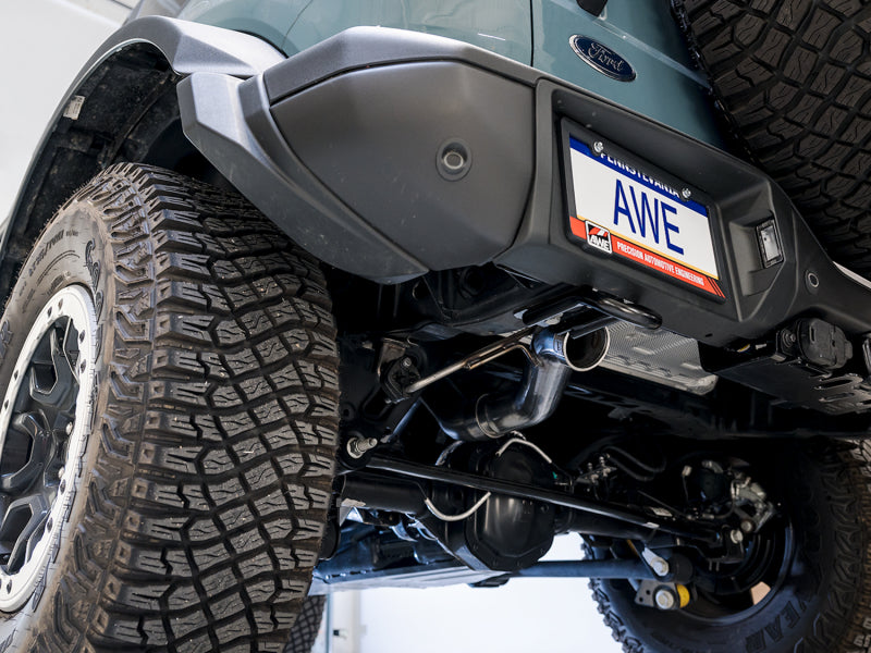 AWE Tuning 2021+ Ford Bronco 0FG Exhaust (No Tips) w/ Bash Guard