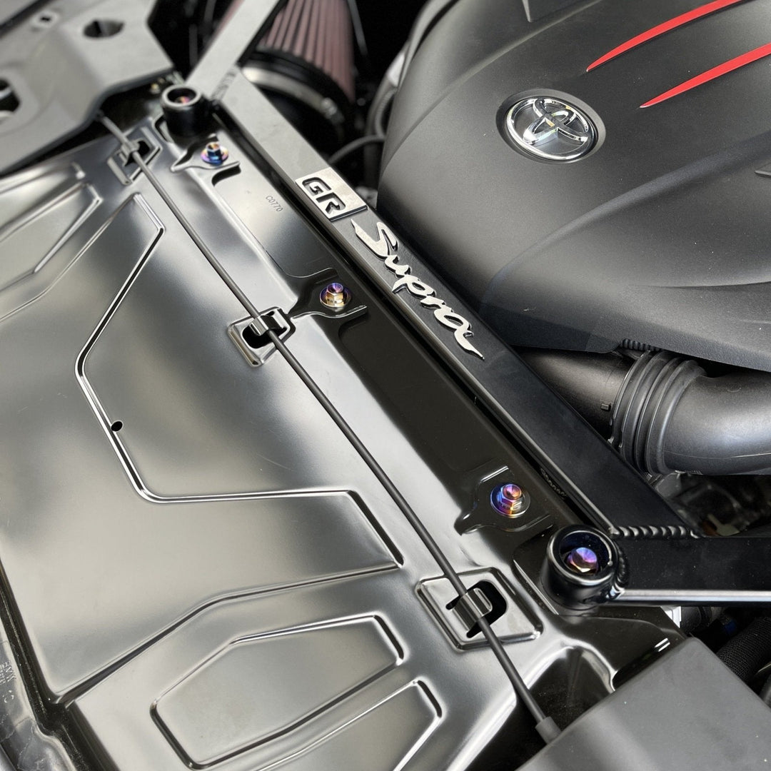 JDC Titanium Engine Bay Dress-Up Hardware Kit | A90 Toyota Supra