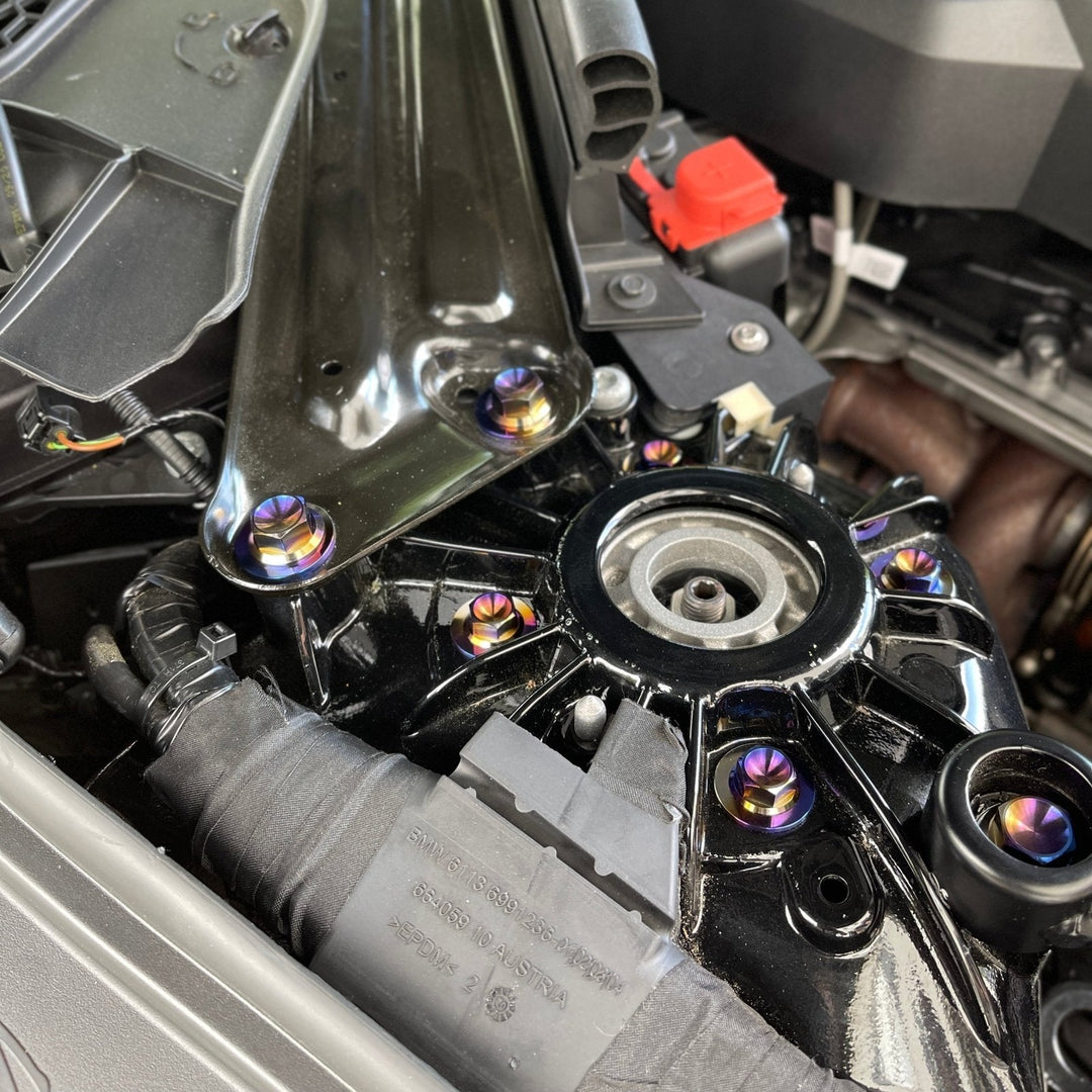 JDC Titanium Engine Bay Dress-Up Hardware Kit | A90 Toyota Supra