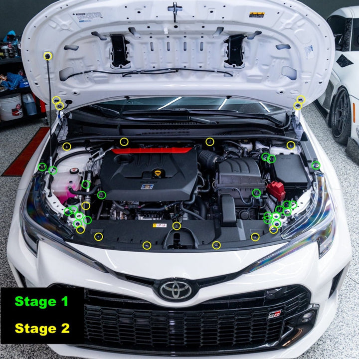 JDC Titanium Engine Bay Dress-Up Hardware Kit | 2023+ GR Corolla
