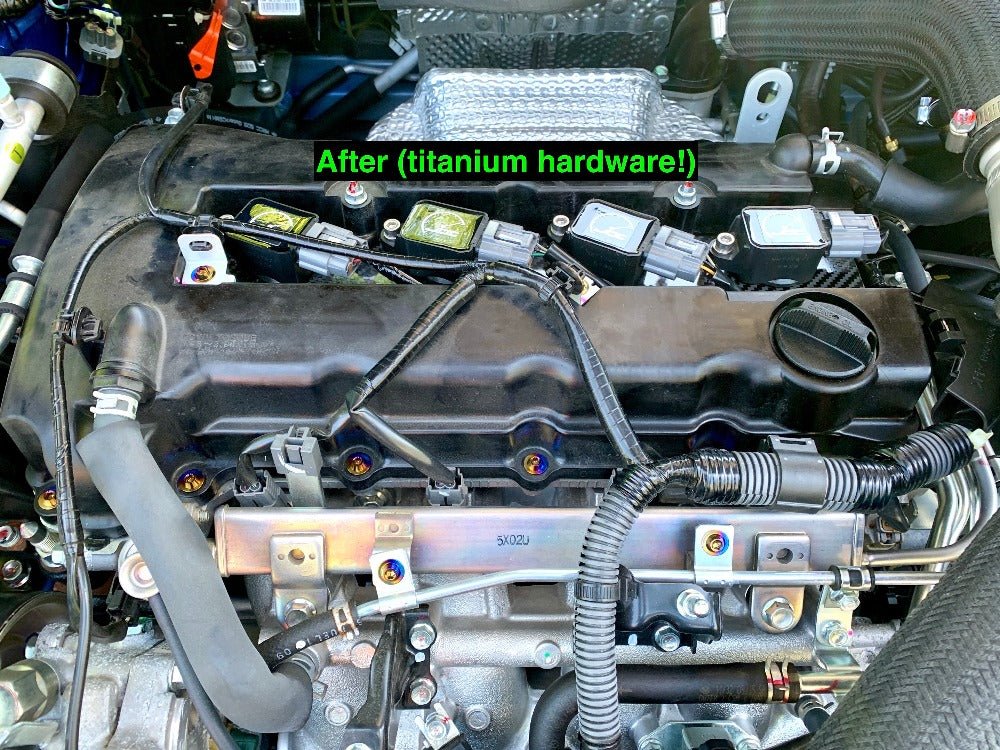 JDC Titanium Engine Bay Dress-Up Hardware Kit | Mitsubishi Evo X