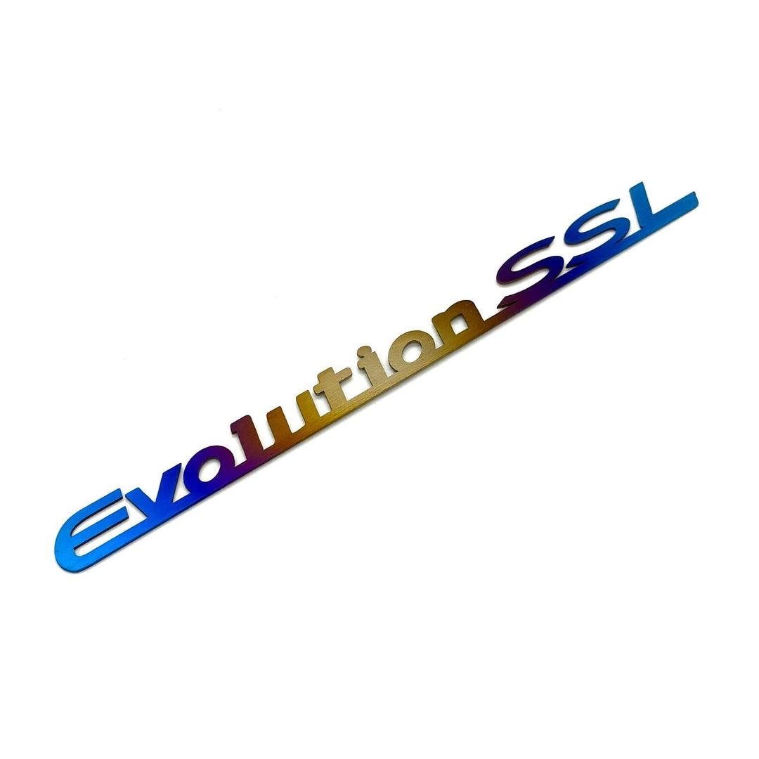 JDC Titanium "Evolution SSL" Trunk Badge | Mitsubishi Evo 8/9