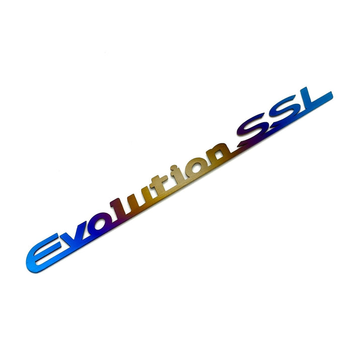 JDC Titanium "Evolution SSL" Trunk Badge | Mitsubishi Evo 8/9