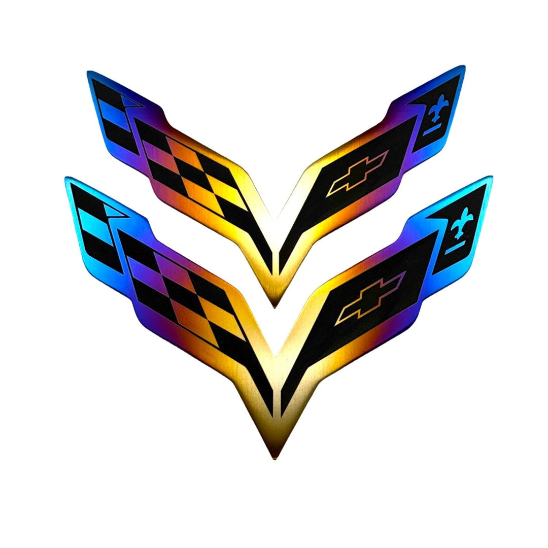 JDC Titanium Front/Rear Badge | 2014-2019 C7 Corvette
