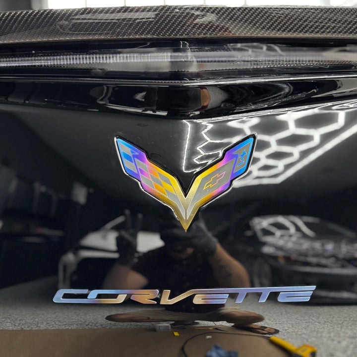 JDC Titanium Front/Rear Badge | 2014-2019 C7 Corvette