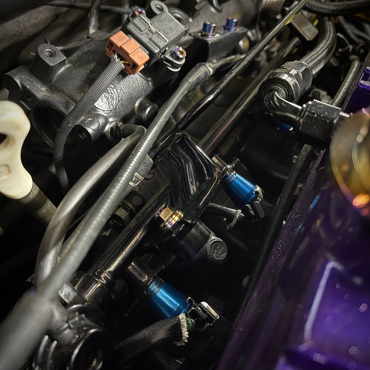 JDC Titanium Fuel Rail Hardware | Mitsubishi Evo 8/9/X