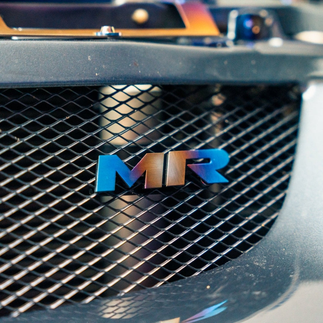JDC Titanium "MR" Front Grill Badge | Mitsubishi Evo 8/9