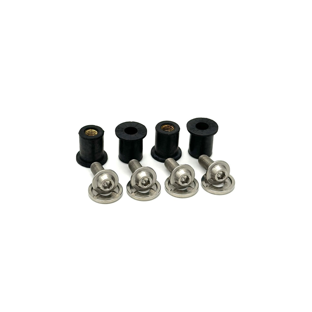 JDC Titanium Radiator Cooling Shroud Plastic Clip Replacement Kit (Evo 8/9)