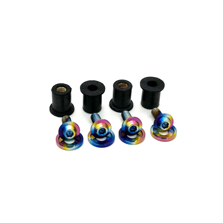 JDC Titanium Radiator Cooling Shroud Plastic Clip Replacement Kit (Evo 8/9)