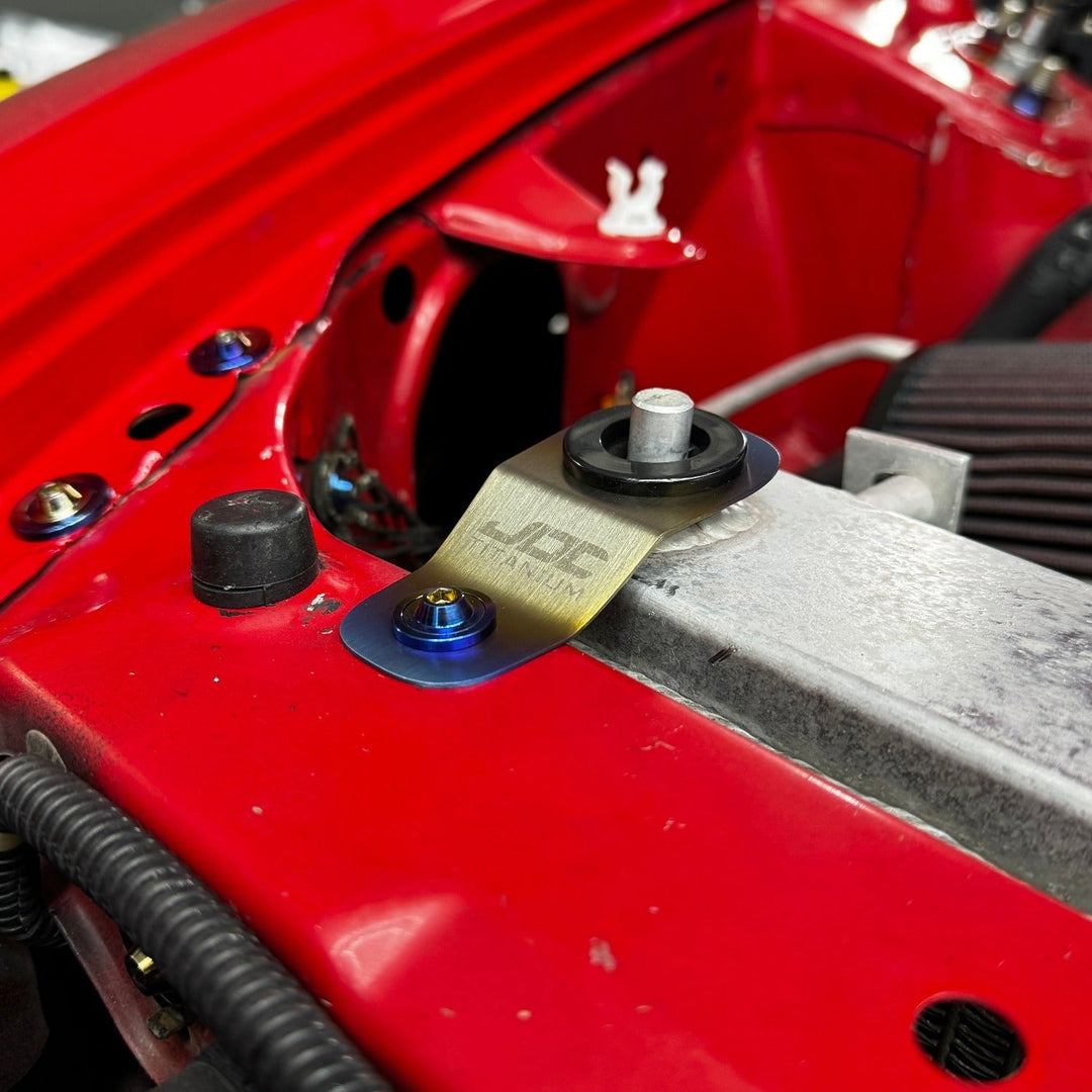 JDC Titanium Radiator Stay Bracket | Honda S2000, EK, EM, & EJ Models