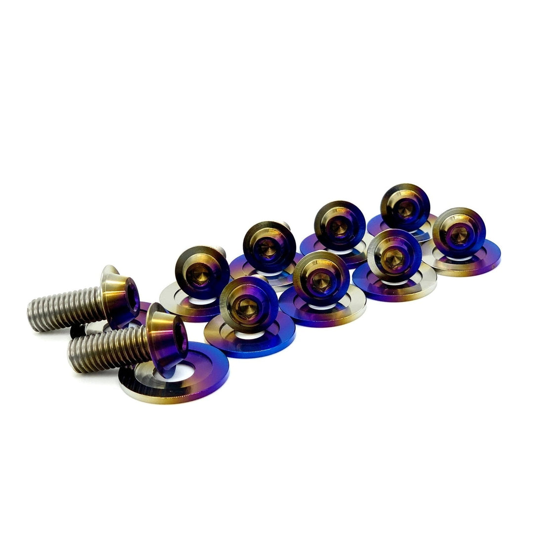 JDC Titanium Radiator Support Area Hardware Kit | Mitsubishi Evo X