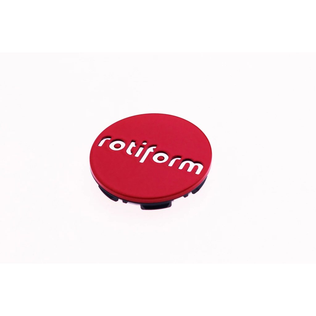 Rotiform Push-in Center Cap - Red & Chrome - Lowered Lifestyle