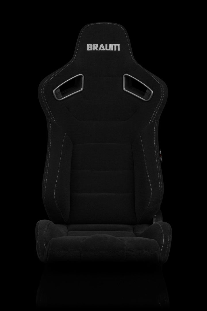 Braum Elite Series Sport Seats - Black / Grey Stitching (PAIR) - Lowered Lifestyle