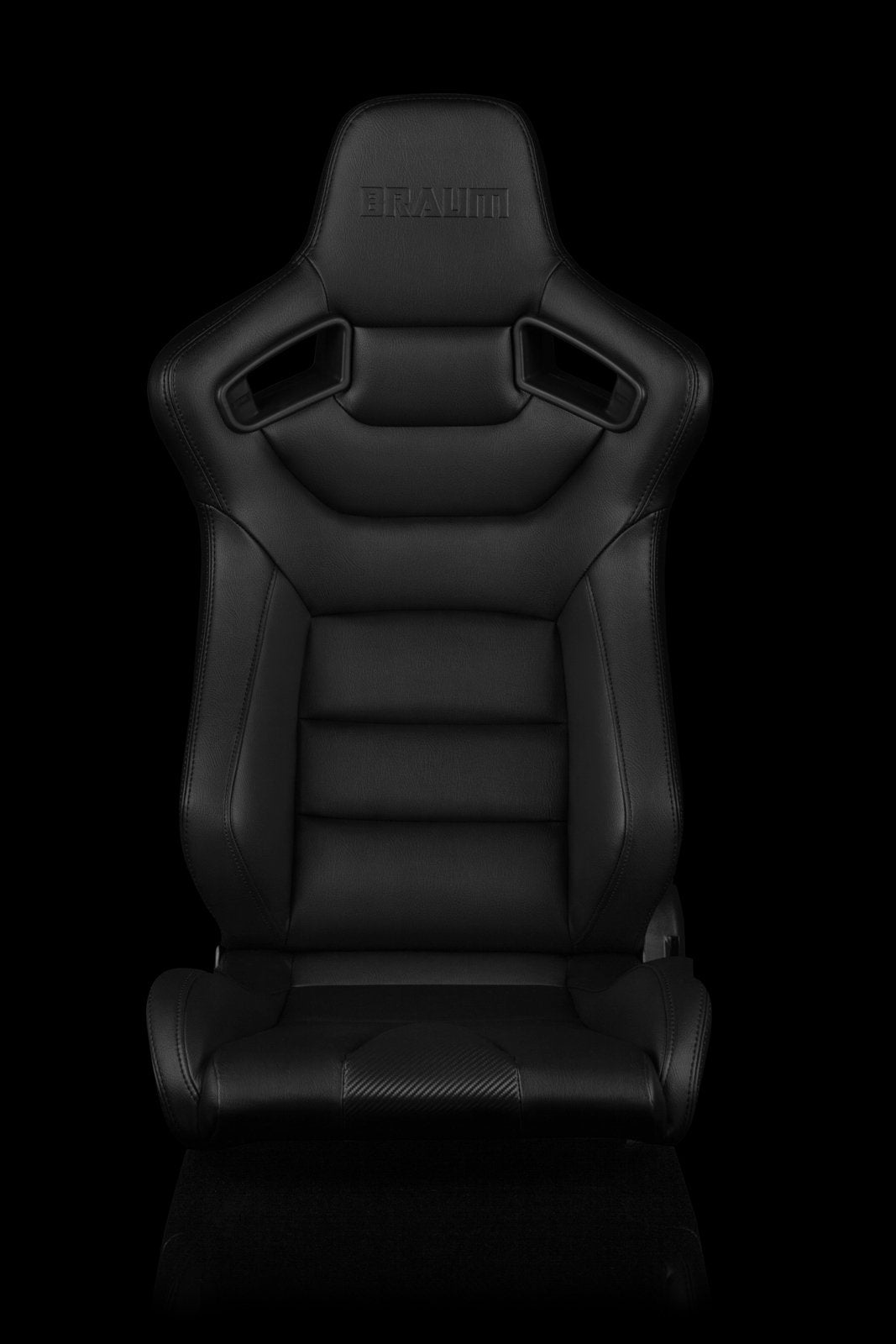 Braum Elite Series Sport Seats - Black Leatherette / Black Stitching (PAIR) - Lowered Lifestyle