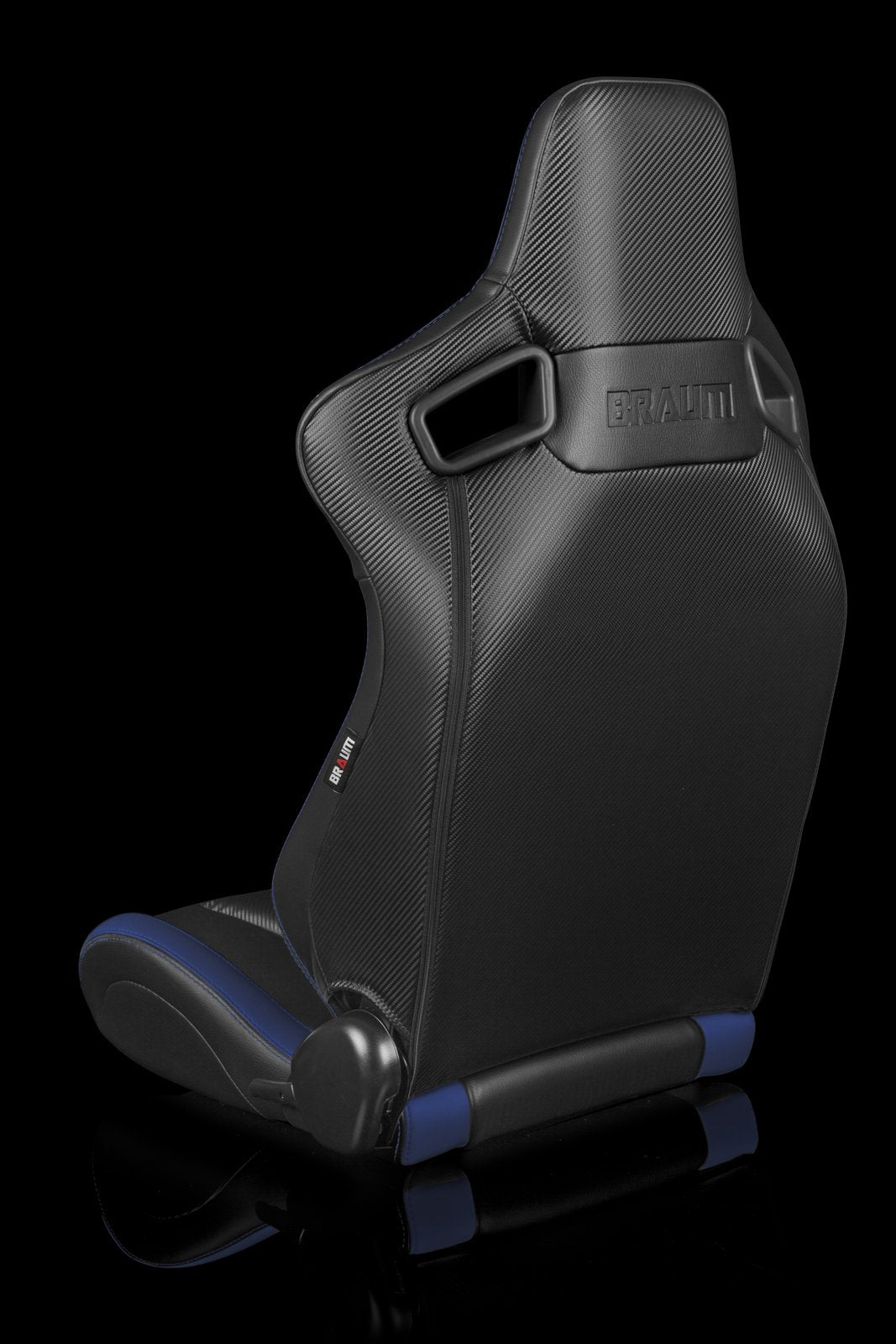 Braum Elite Series Sport Seats - Black and Blue Leatherette (PAIR) - Lowered Lifestyle