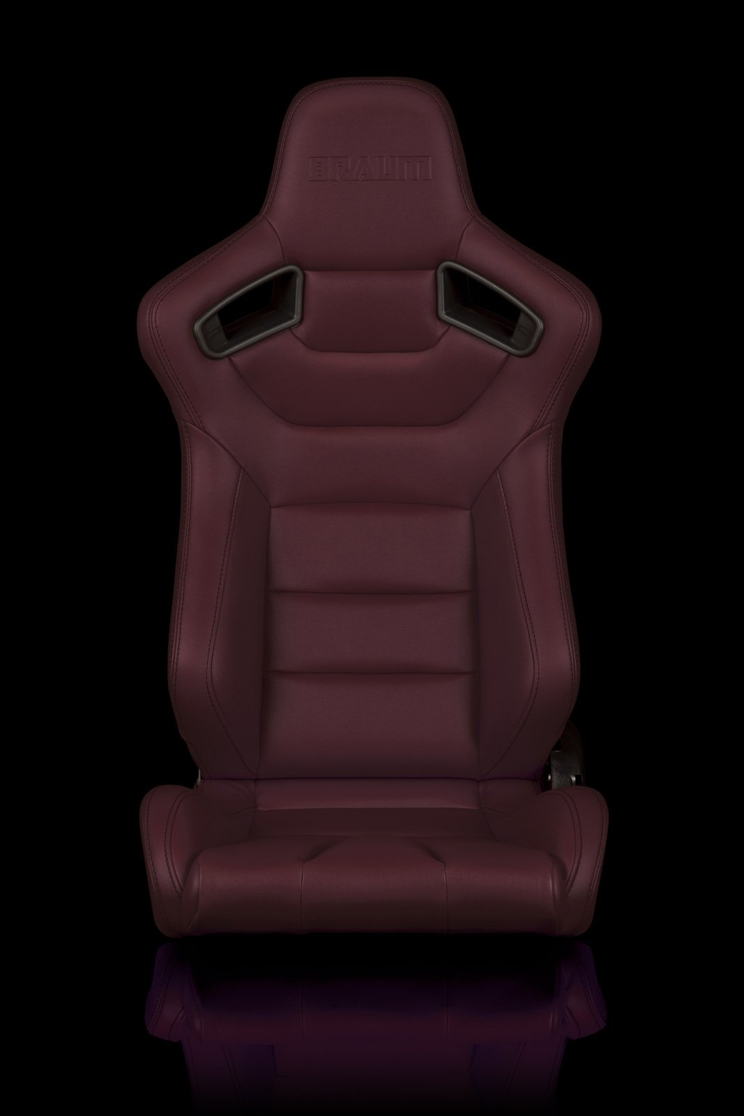 Braum Elite Series Sport Seats - Maroon Leatherette (PAIR) - Lowered Lifestyle