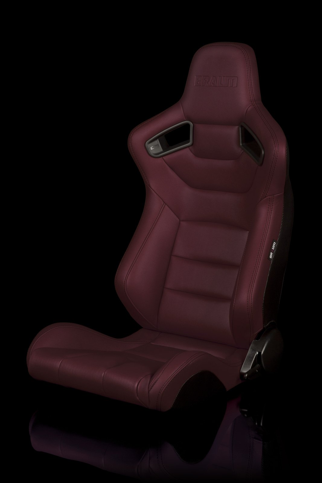 Braum Elite Series Sport Seats - Maroon Leatherette (PAIR) - Lowered Lifestyle